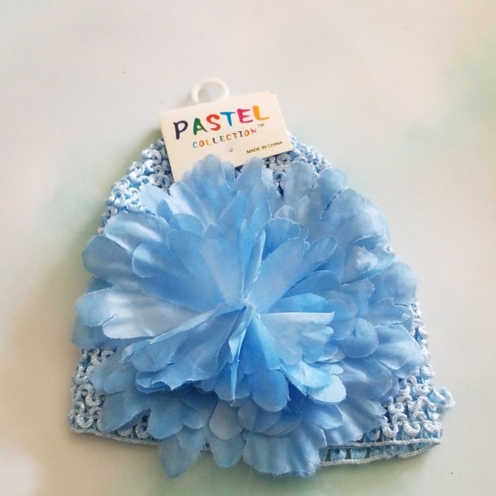 Pastel Collection Beanie Crochet hat light blue
